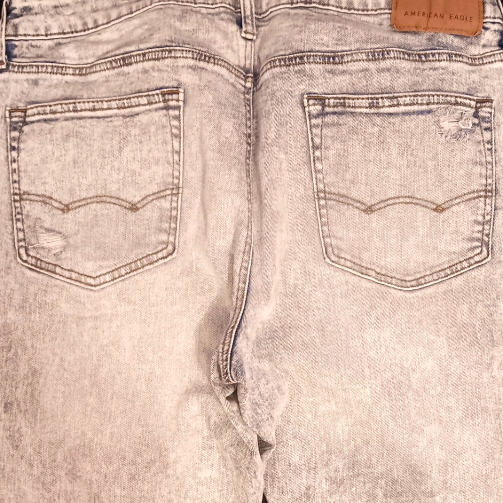 American Eagle Outfitters Men's Light Gray Jeans